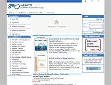 Tablet Screenshot of maxwellsci.com